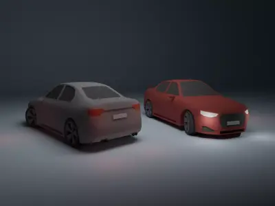 Low Poly Car Low-poly 3D model