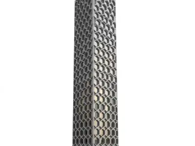 Hexagonal Facade Skyscraper model pack Low-poly 3D model