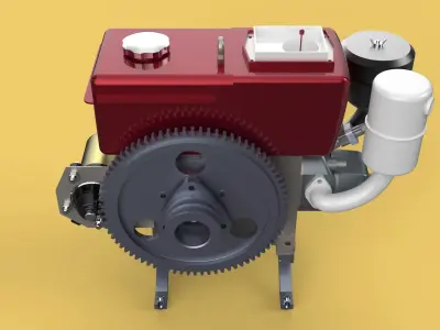 DIESEL ENGINE MACHINE DONGFENG 3D model