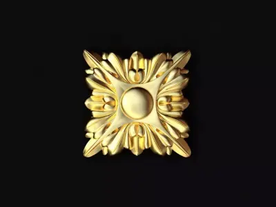 Central decor ornament for furniture 3D model 533