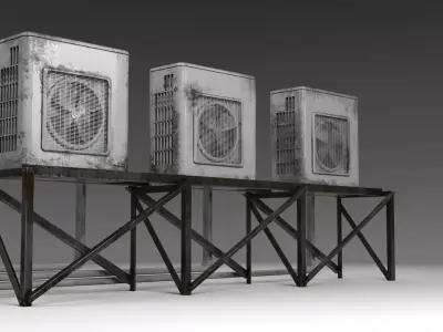 Air conditioner compressor unit Free 3D model