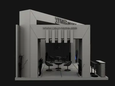 Booth Exhibition Stand a504 3D model