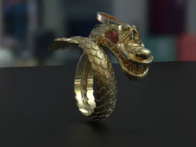 Dragon Ring Free 3D print model