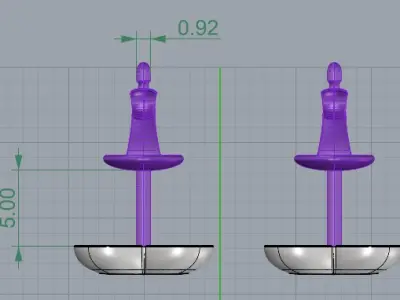 HEART Stud Earrings LOVE GIFT For Valentines Day 3D print model