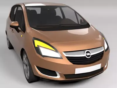 OPEL MERIVA 2015 LOWPOLY Low-poly 3D model