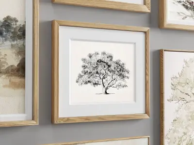 Minimal Photo Frame Set-16 Low-poly 3D model