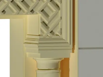 Islamic style entry with cutlist 3D model