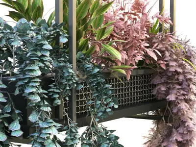 indoor metal plant box set 196 3D model