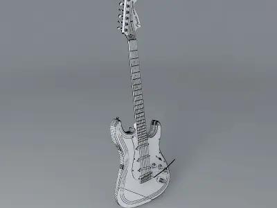 Army of guitars Free 3D model