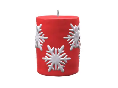 Christmas candle small 3D model