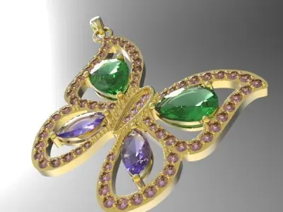 Butterfly pendant  3D print model