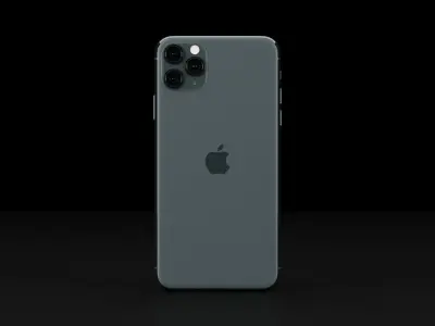 Apple iPhone 11 Pro Max In All Official Colors  and Dimensions Low-poly 3D model