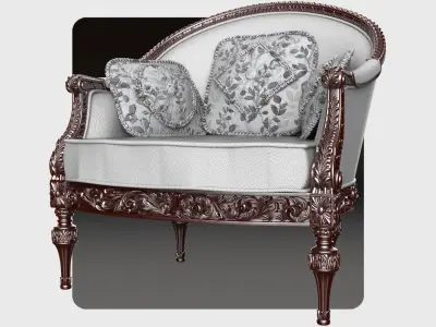 Carved sofa for cnc 1 3D model