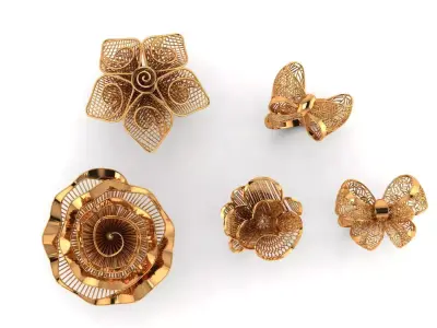 Notka rings  desgine 5 desgines 3D print model