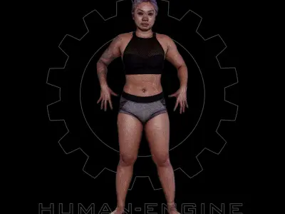 Female Scan - Violet A-pose 3D model