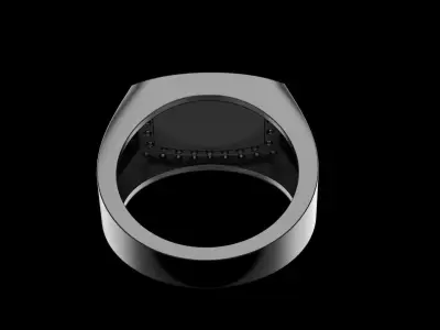Men  signet ring model 482 3D print model