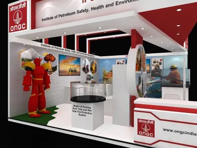 6 mtr x 5 mtr 2 side open exhibiiton stands 3D print model