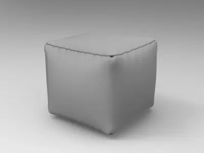 Kitu Pouf Low-poly 3D model