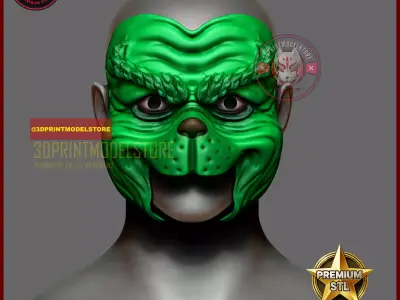 The Grinch Half Mask - Cosplay Props - Merry Christmas 3D print model