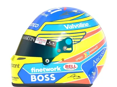 F1 Aston Martin Helmets 2024 3D model