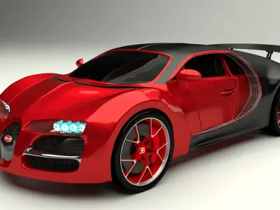 Bugatti car 3D model