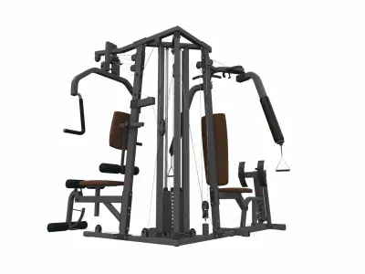 Strength fitness gym station 4 3D model