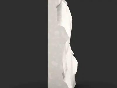 Raw Rockface Wall Scene Geometry 3D print model
