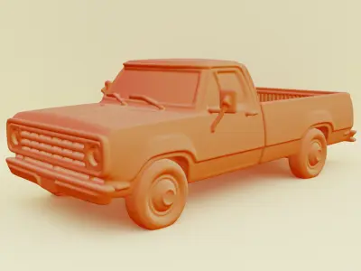 Dodge D100 Pickup Truck 1974 Car Printable 3D print model