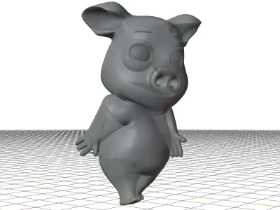cartoon pig 3D model