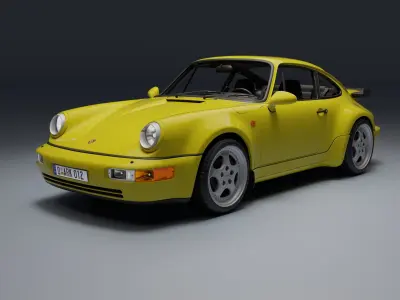 Porsche 911 964 Turbo  Low-poly 3D model