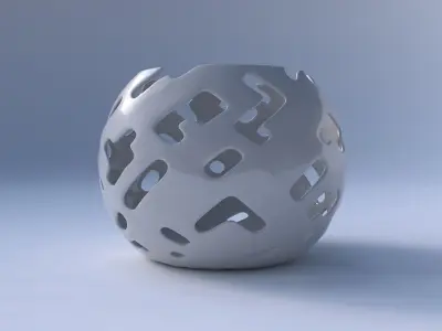 Bowl spheric with smooth cuts 3D print model