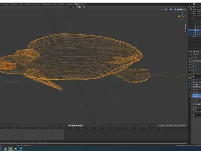 sea turtle Low-poly 3D model