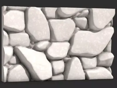 Ancient Schist Rock Wall Asset 3D print model