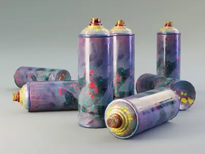 Spray Can Dirt Low-poly 3D model