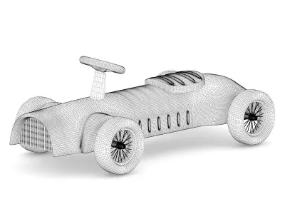 Red Car Toy 3D model