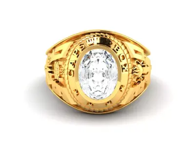 Solitaire Wedding Engagement Ring 3D print model