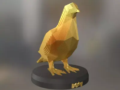 Parametric Dove Low-poly 3D model