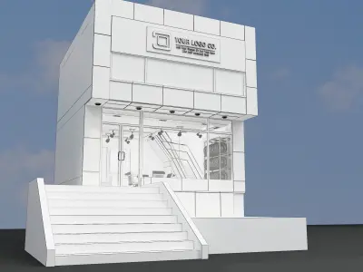 Car service entrance logo sign a610  3D model