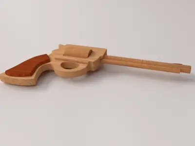 Wooden Gun 3D model