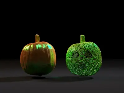 Radioactive pumpkin 3D print model