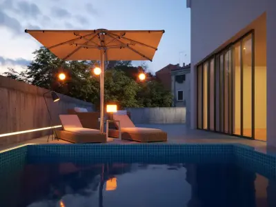 luxury villa house exterior 3D model