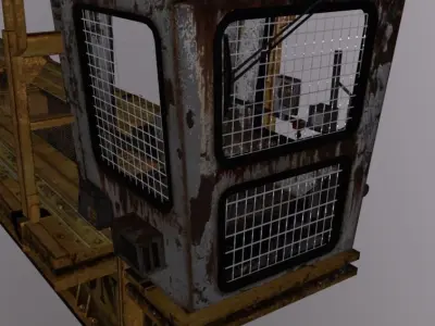 Crane Elevator Low-poly 3D model