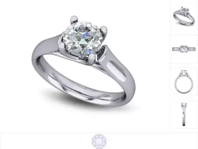 Women ring 3dm stl render detail 3D print model 17