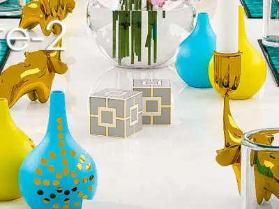 Tableware table setting 3D model