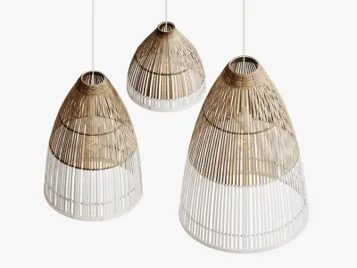 Interior Decoration Bamboo Lamp Shade 3D model