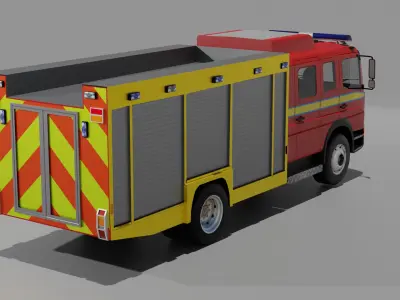 UK Fire Engine Pack 3D model