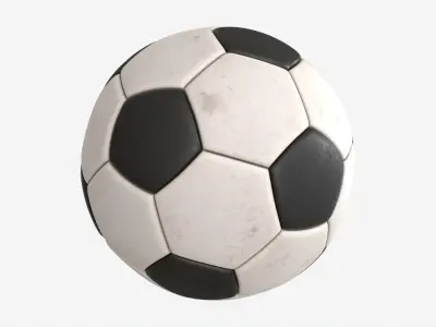 Soccer Ball 03 Dirty 3D model
