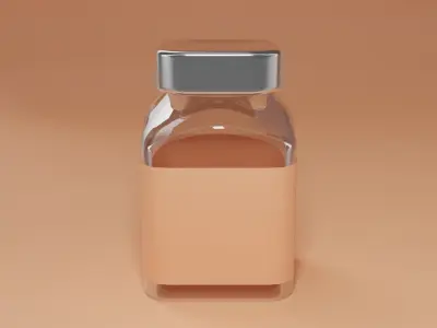 Photorealistic model of glass bottle 3D model