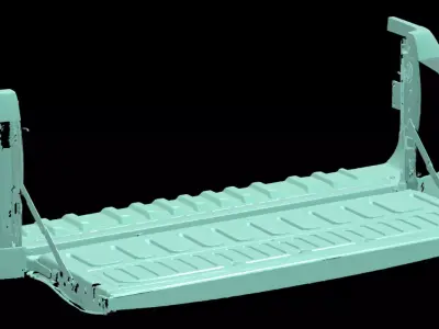 Toyota Hilux AN120 130 Native 3D scan truckbed open 2020 3D model