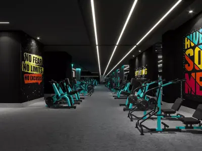 Gymnasium Low-poly 3D model